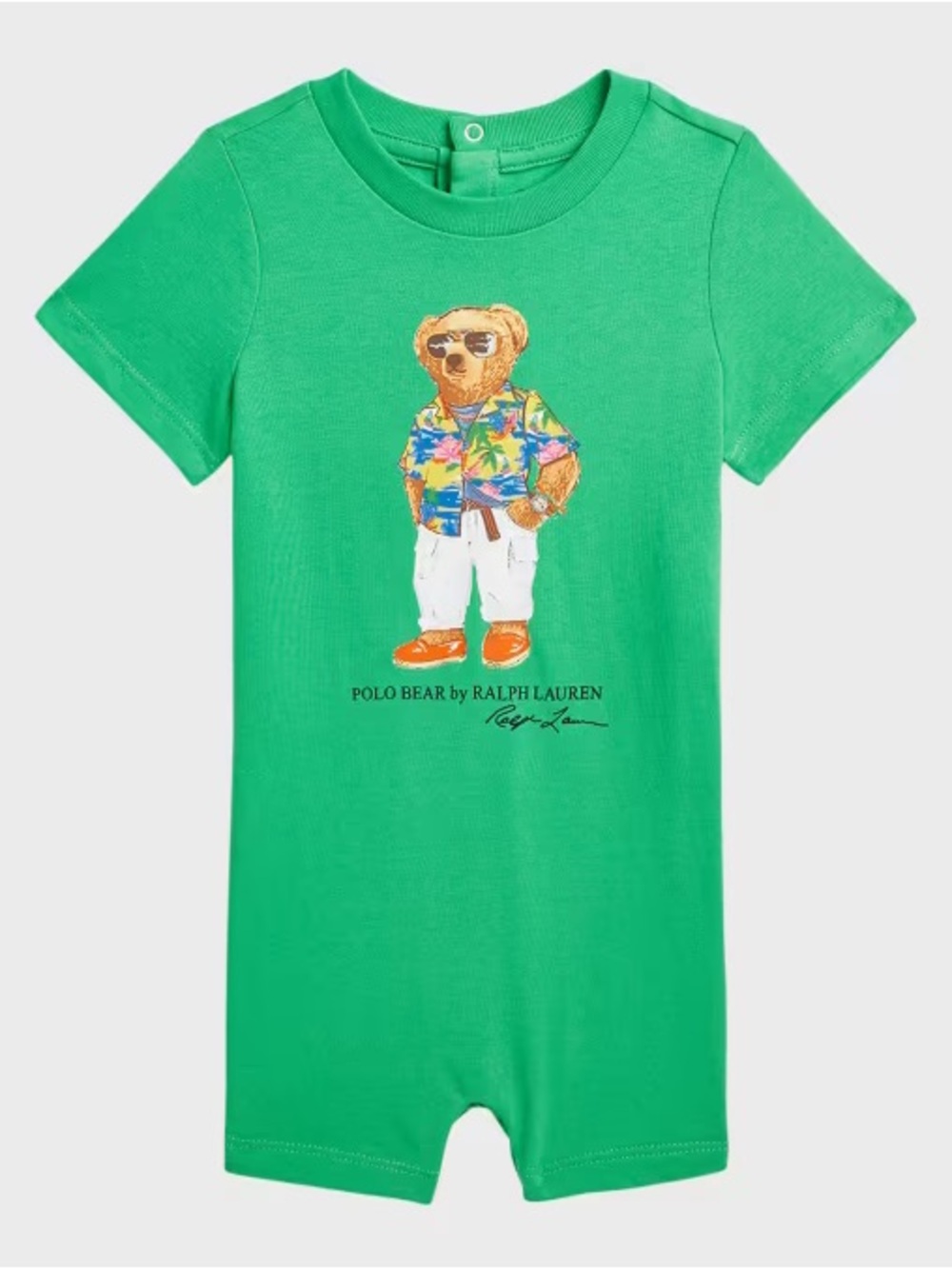 Ralph Lauren Baby Polo Bear Romper in Green, size 3 months